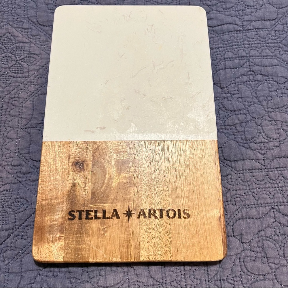 Stella Artois White and Brown Kitchen Cutting Board
